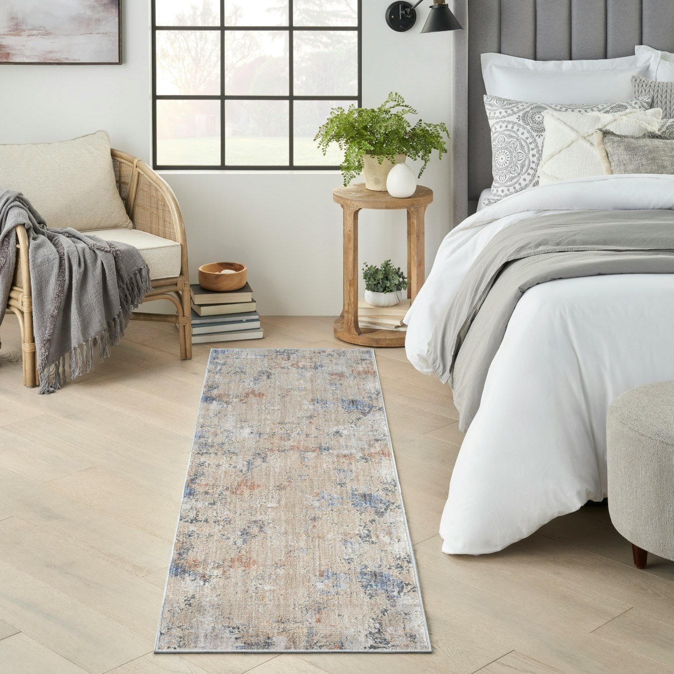 Abstract Hues Runner Rug - Beige by Nourison UK