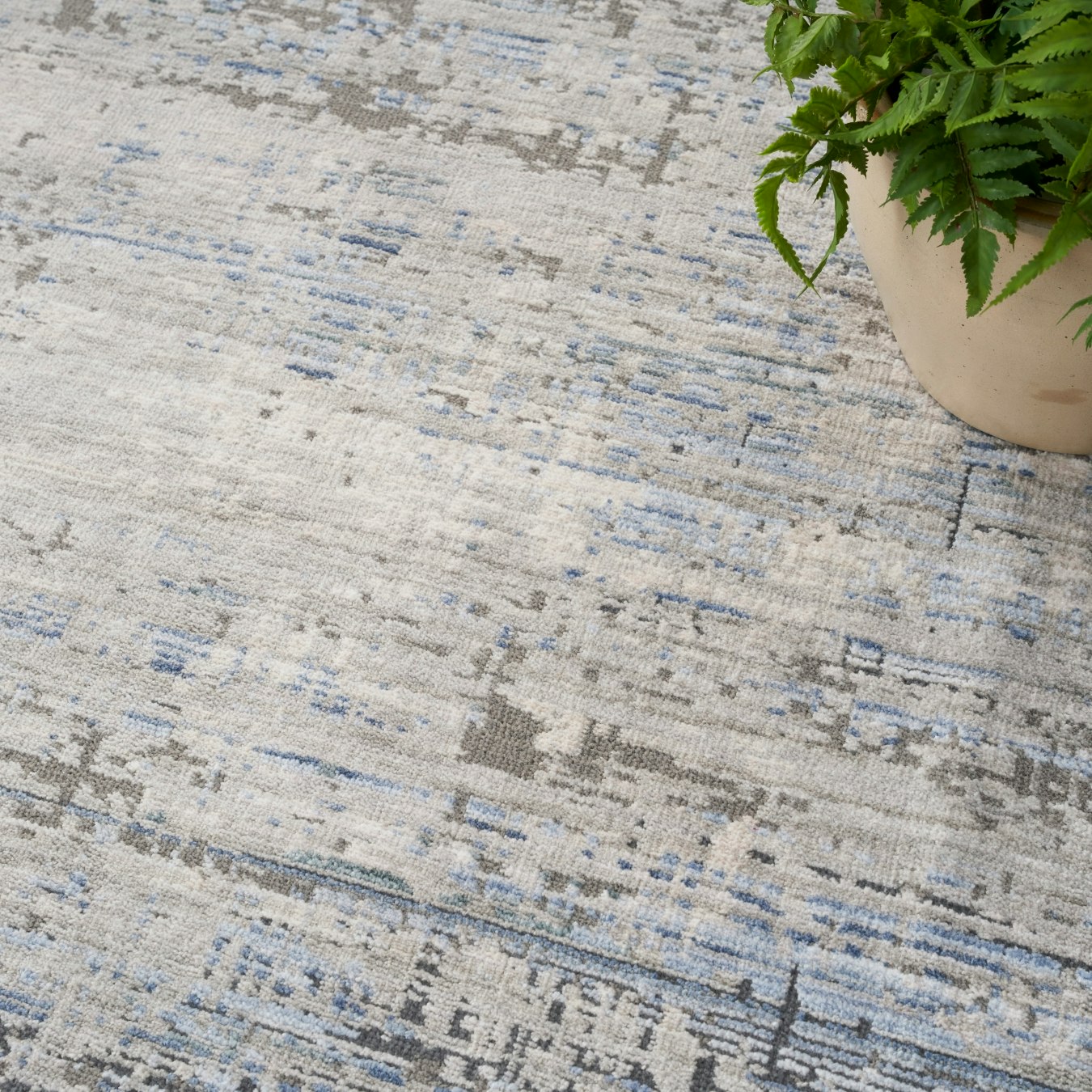 Abstract Hues Area Rug - Blue / Grey by Nourison UK