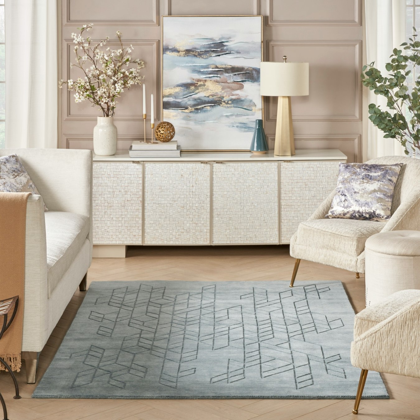 Alessia Area Rug - Blue by Nourison UK