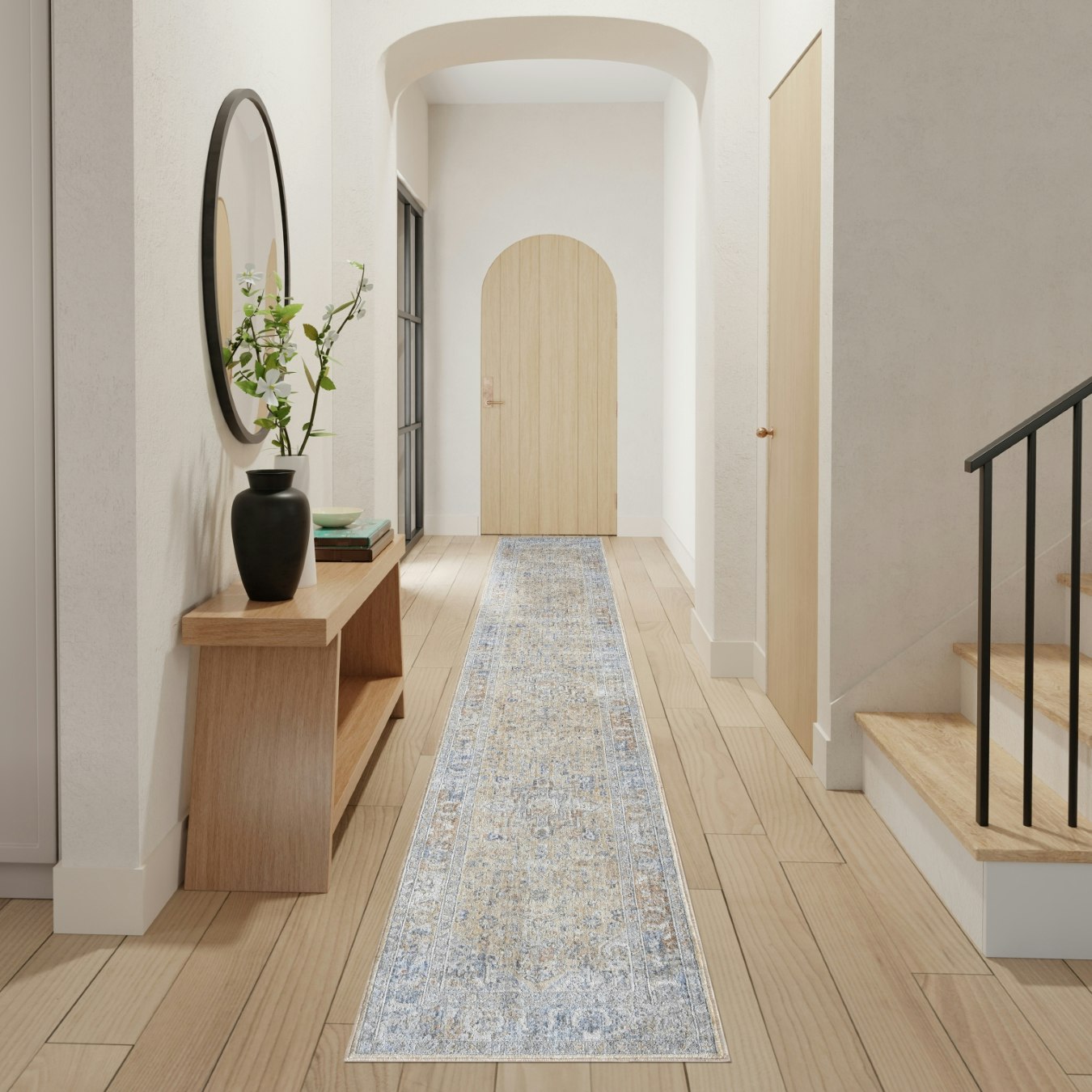 Elegant Heirlooms Runner Rug - Grey / Gold by Nourison UK