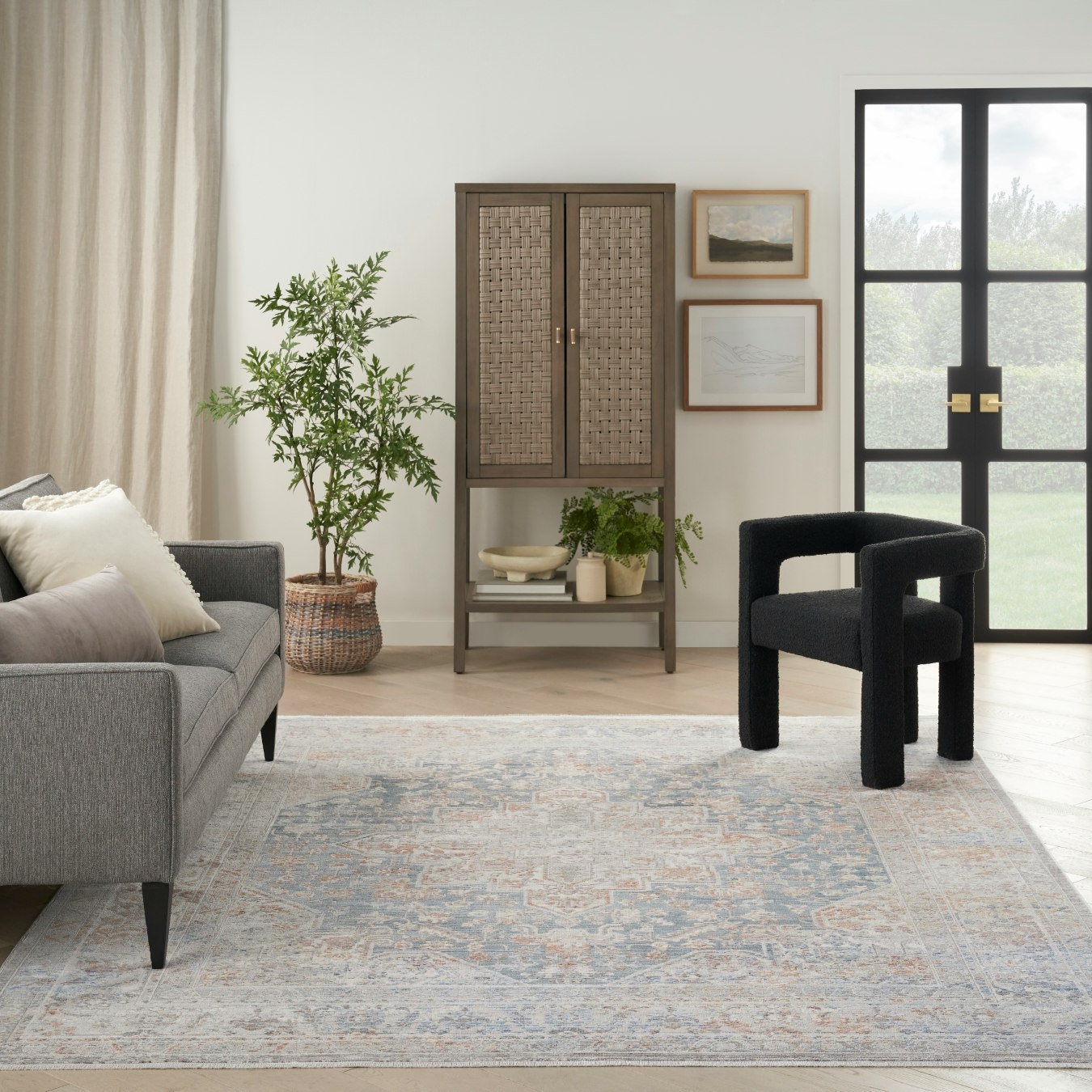 Elegant Heirlooms Area Rug - Ivory / Blue by Nourison UK