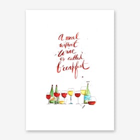 Without Wine Art Print