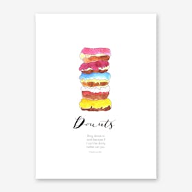 Donuts to Work Art Print