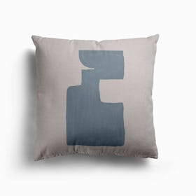 Mid Century Blue Iii Canvas Cushion