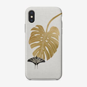 Butterfly & Monstera iPhone Case