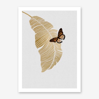 Butterfly & Palm Art Print