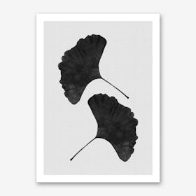Ginkgo Leaf Black & White I Art Print