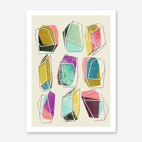 Colours and Crystals Art Print