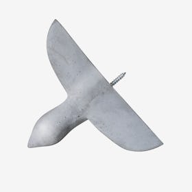 Concrete Birds Wall Hooks Grey - 3 Pcs