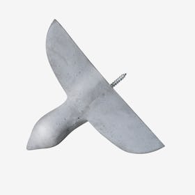 Concrete Birds Wall Hook Grey - 1 Pcs