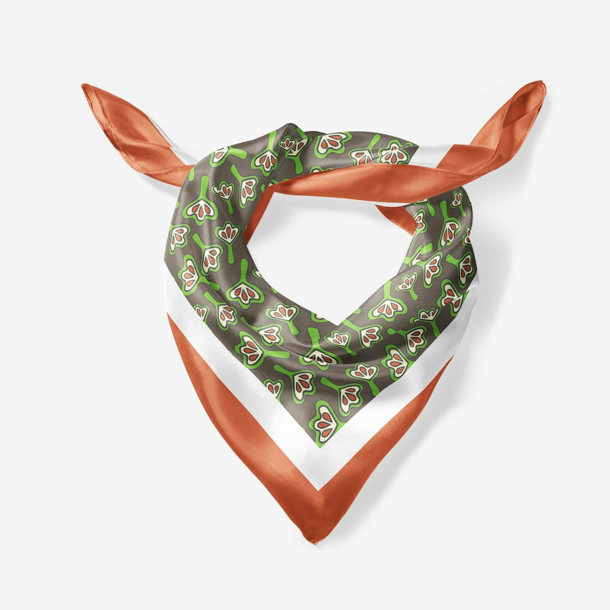 tan silk scarf