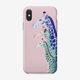 Giraffes In Pink iPhone Case