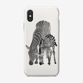 Striped Love (black and white) iPhone Case