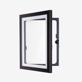 Art Cabinet and Frame for 50 Artworks - A4 in Black