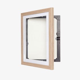 Art Cabinet and Frame for 50 Artworks - A4 in Natural Wood