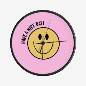 Smiley Thank You Have A Nice Day Clock