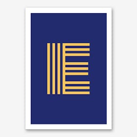 Yellow Letter E Art Print