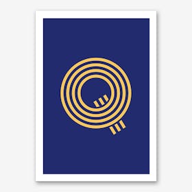 Yellow Letter Q Art Print