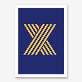 Yellow Letter X Art Print