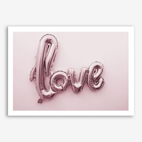 Love Pink Balloon Art Print