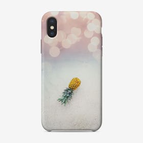 Pineapple on the beach iPhone Case