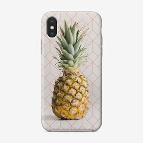 Pink Geometrical Pinapple Pattern iPhone Case