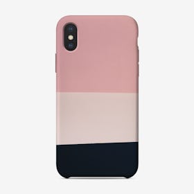 Pink and Black Stripes iPhone Case