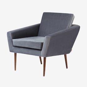 Supernova Chair - Velvet Line in Grey