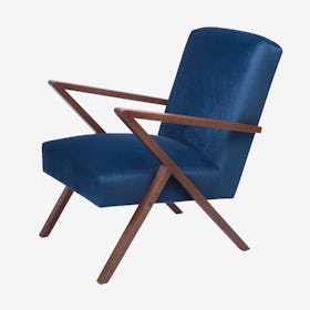 Retrostar Chair - Velvet Line in Royal Blue