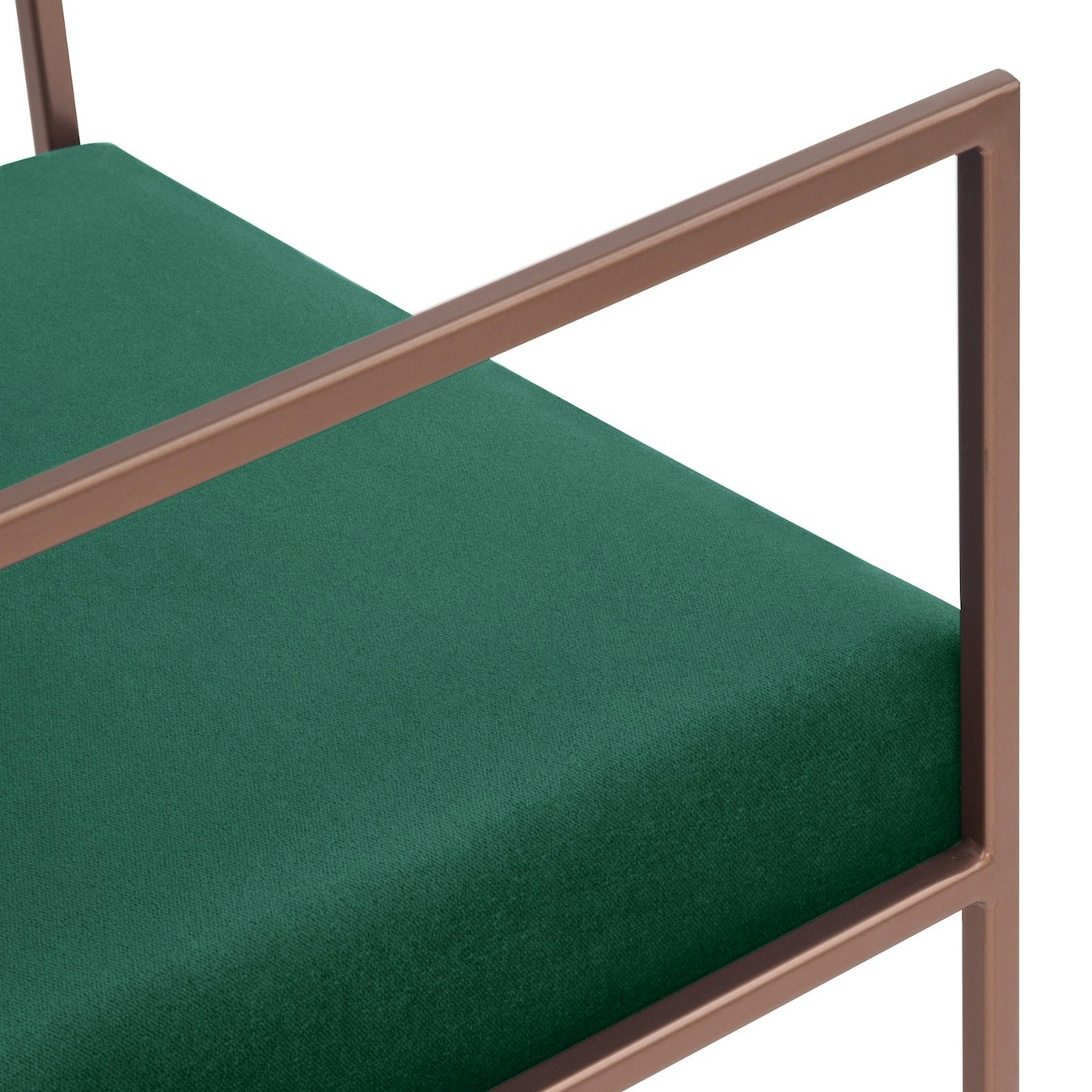 Cube Armchair Copper Velvet Line In Hunter Green By Sternzeit Design Fy