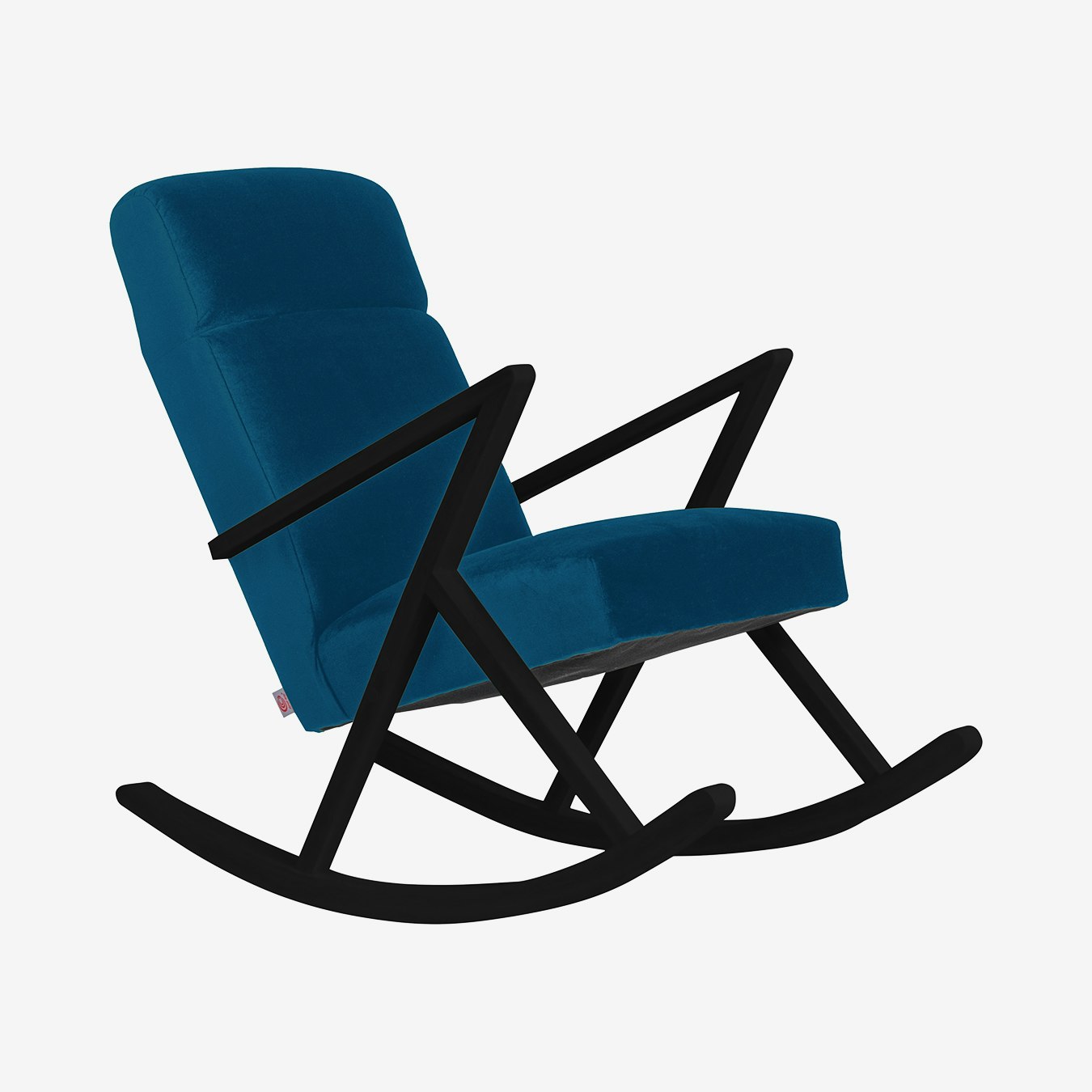 Retrostar Lounge Rocker in Royal Blue & Black - Velvet by Sternzeit Design