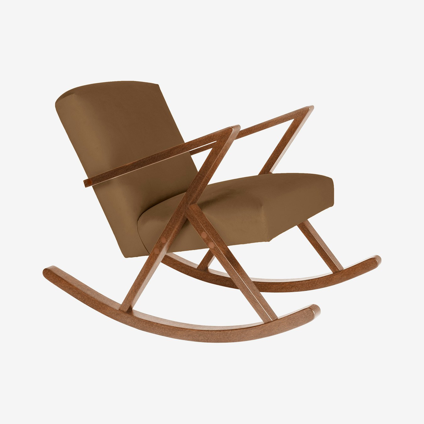 Retrostar Rocker in Caramel & Walnut - Velvet by Sternzeit Design