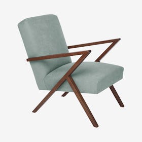 Retrostar Chair in Water Green & Walnut