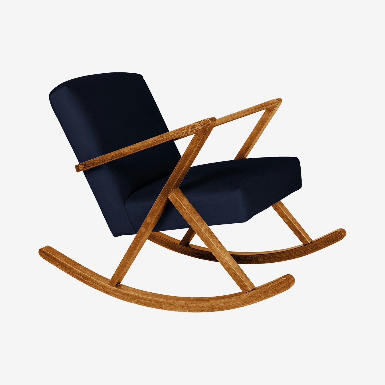 Retrostar Rocker in Navy Blue & Honey - Velvet by Sternzeit Design