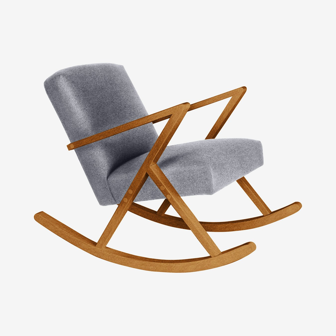 Retrostar Rocker in Stone Grey & Honey - Wool by Sternzeit Design