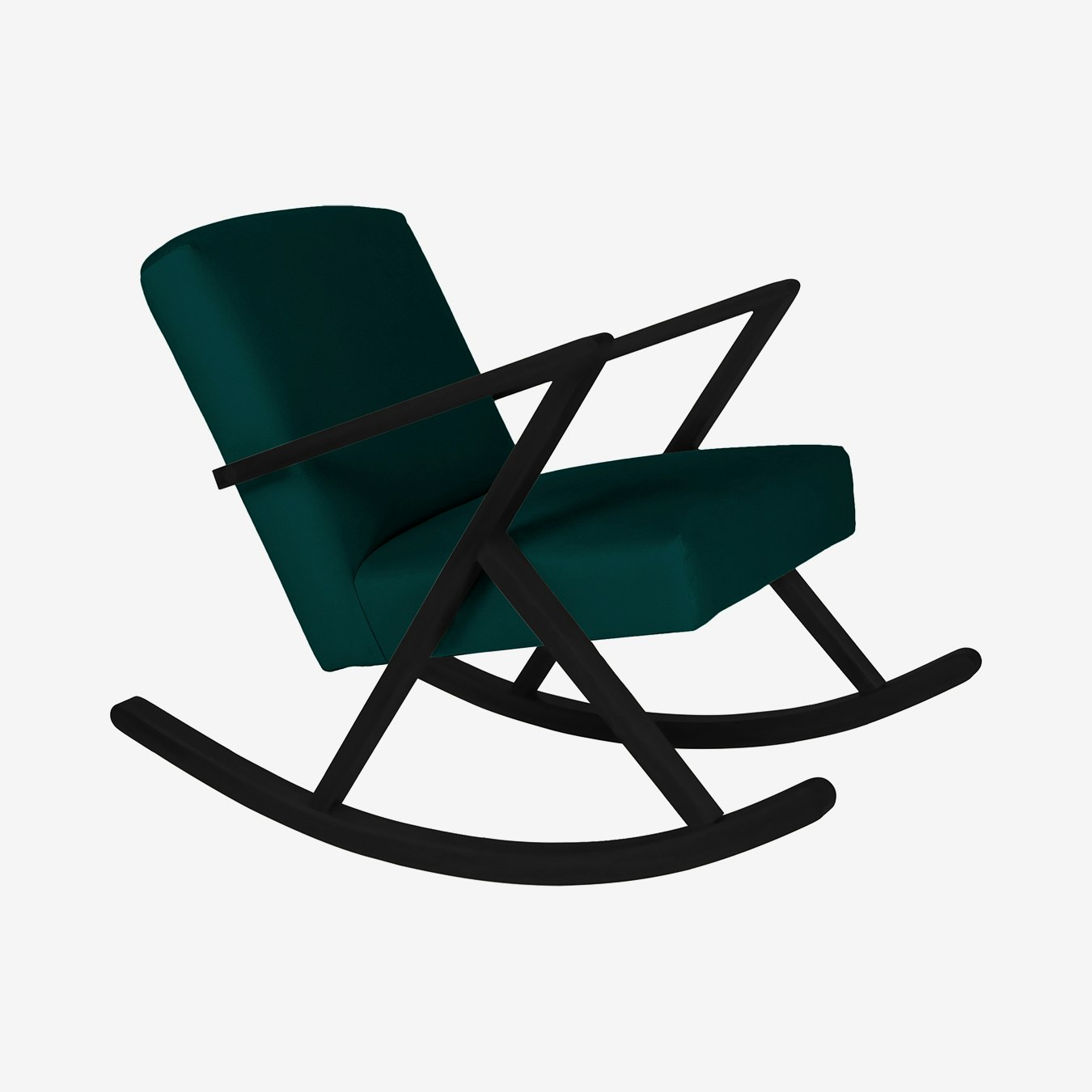 Retrostar Rocker in Hunter Green & Black - Velvet by Sternzeit Design