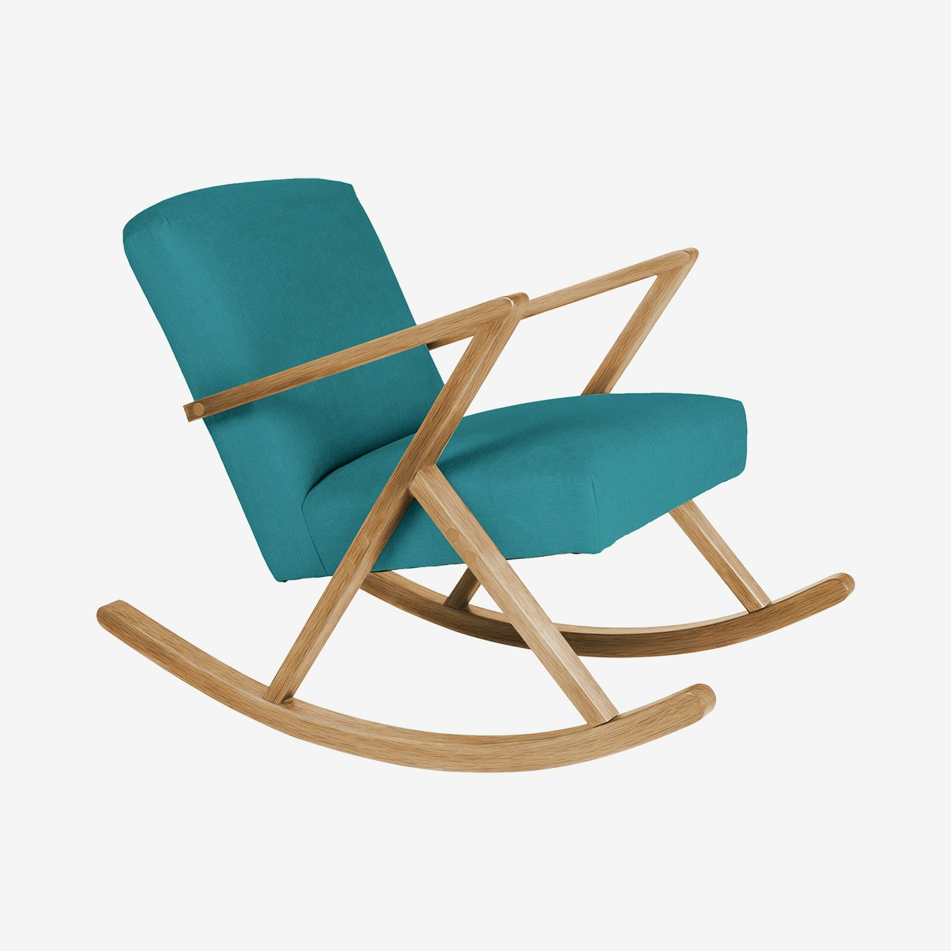 Retrostar Rocker in Turquoise & Natural Oak by Sternzeit Design