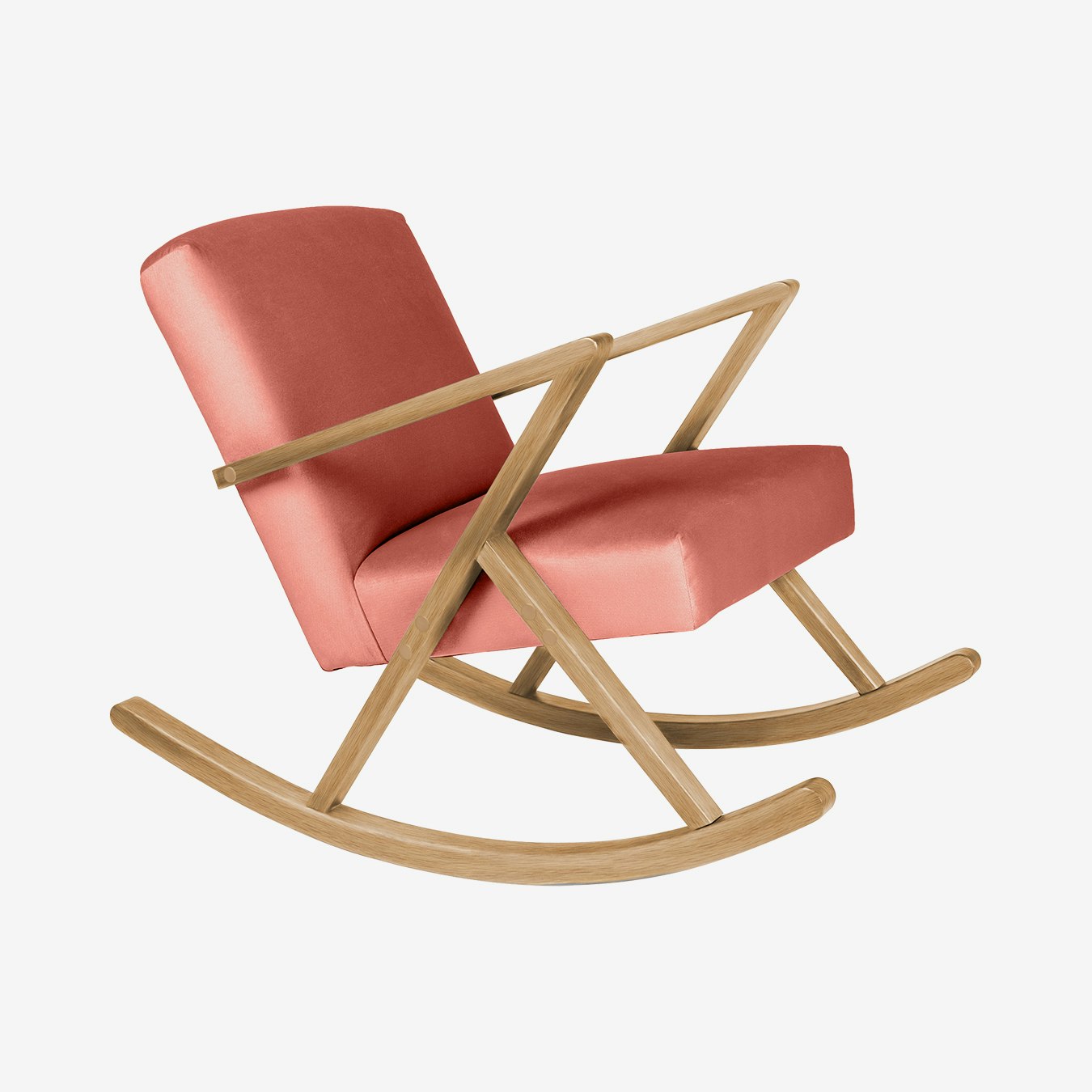 Retrostar Rocker in Rosa Pink & Natural Oak - Velvet by Sternzeit Design