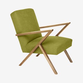 Retrostar Chair in Mustard Green & Natural Oak