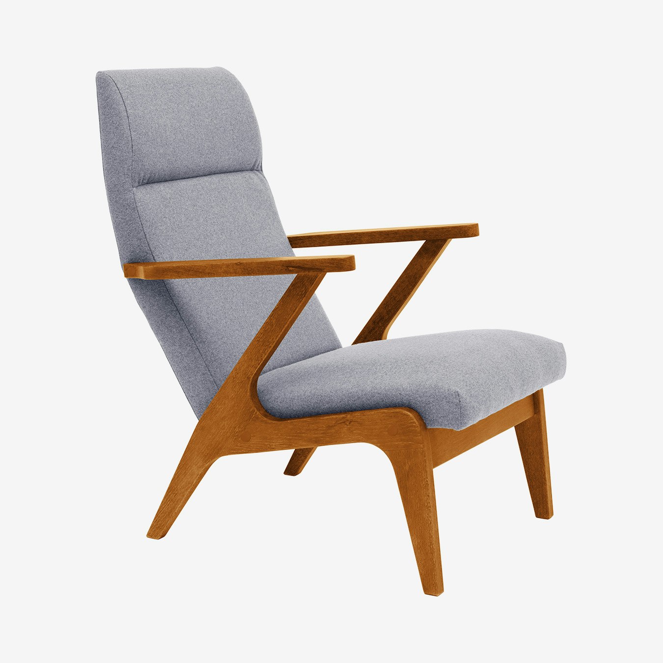 Apollo Lounge Chair in Stone Grey & Honey - Wool by Sternzeit Design