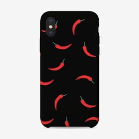 Red Hot Chili Pepper Black iPhone Case