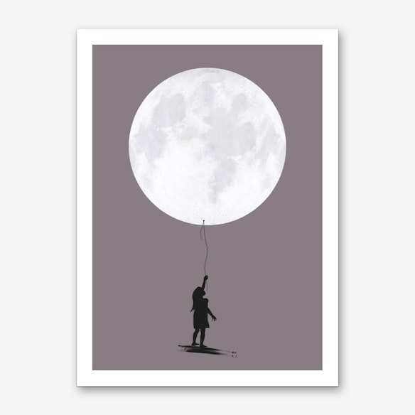moon balloon art print by amy kurt fy