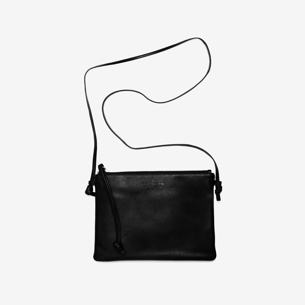 black simple handbag