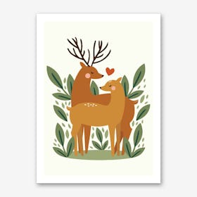 Deer Love Art Print