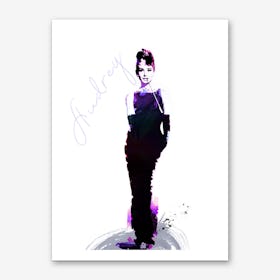 Audrey in Purple Art Print