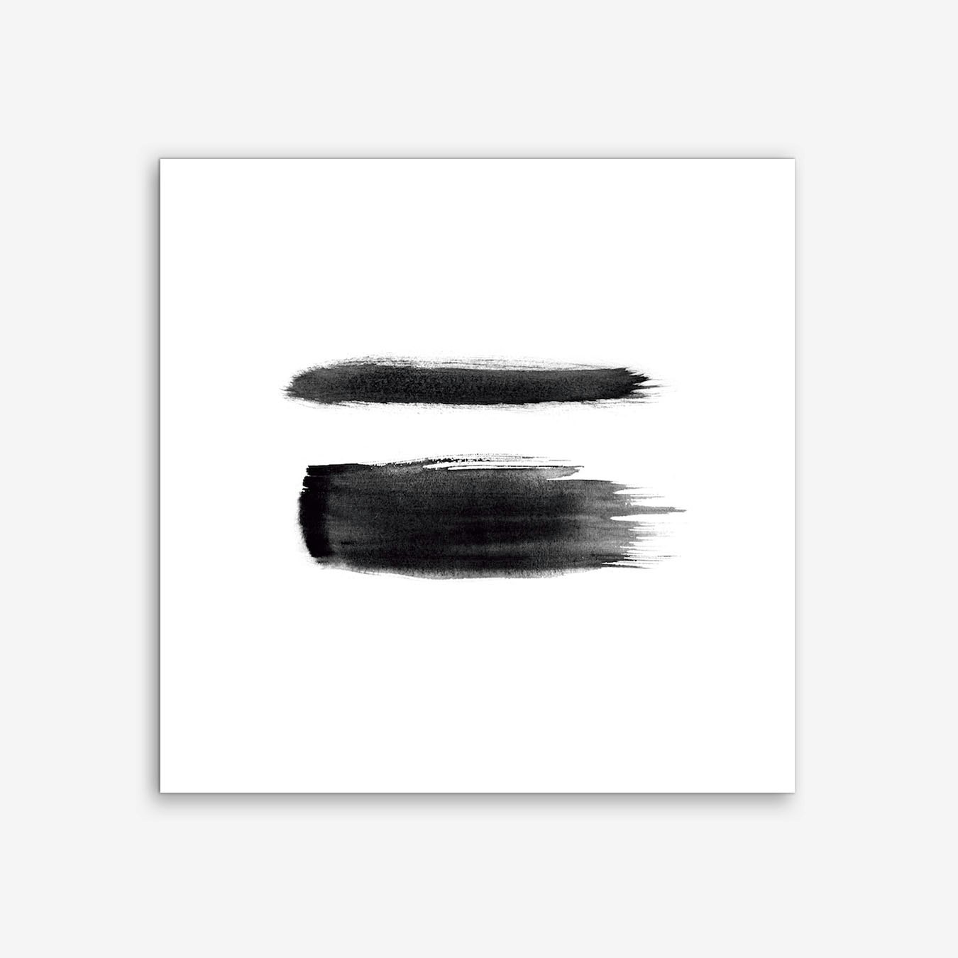 Abstract Black Brushstroke Art Print Poster Framed Option for Living Room Wall Decor
