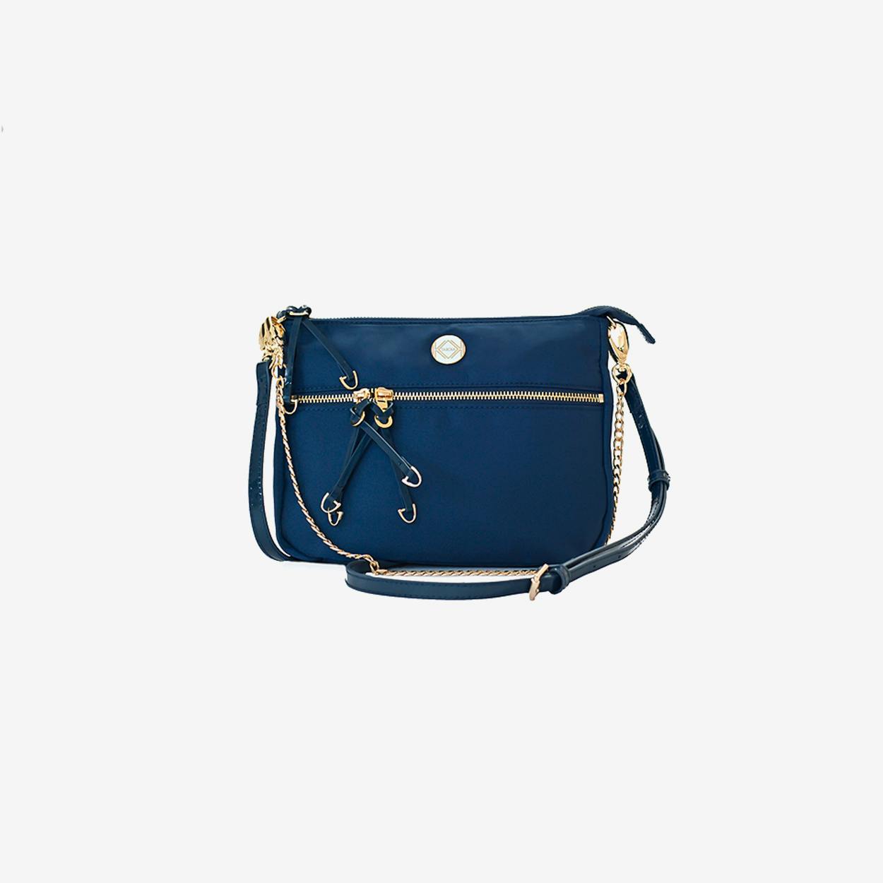 blue nylon bag