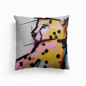 Vibrant  Cheetah Canvas Cushion