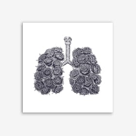 Lungs With Peonies Art Print