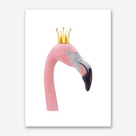 Queen Flamingo Art Print